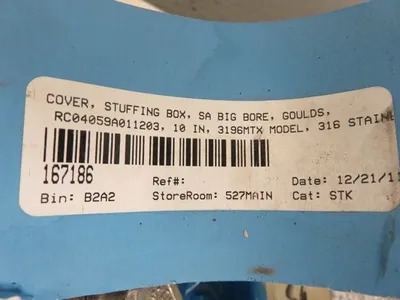 10" Goulds 3196 Stuffing Box Cover Cast No. 68793, New