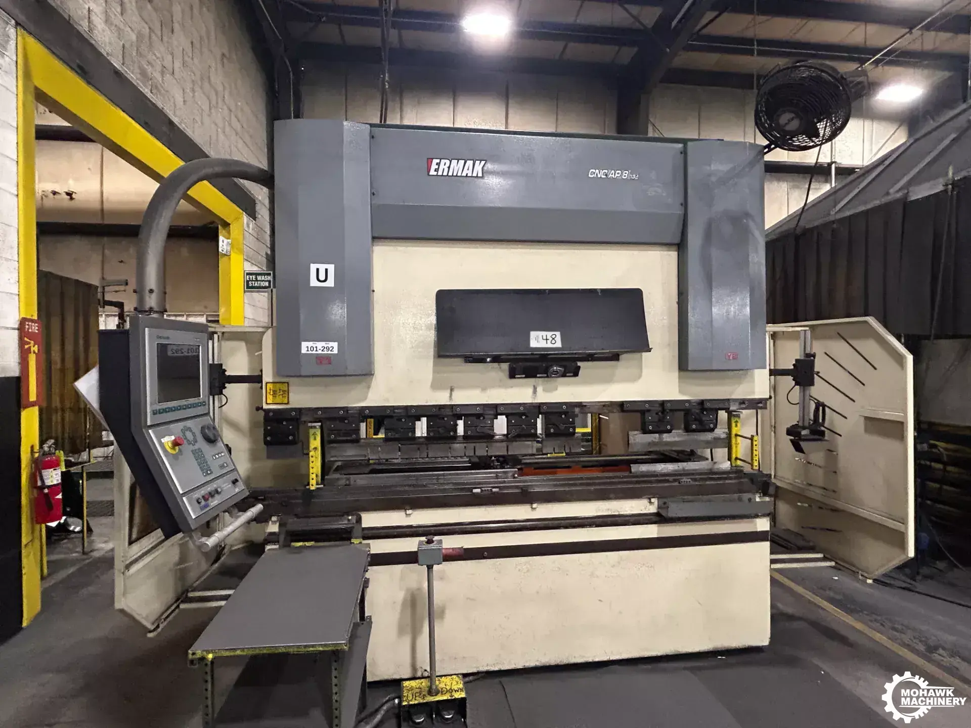 8' ERMAK "CNCAP8X132" 132-TON CNC HYDRAULIC PRESS BRAKE w/4-AXIS CNC BACK GAUGE