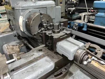 15" X 32" MANNAIONI MAN-AU-CYCLE THREADING LATHE, 4" HOLE: STOCK #16992