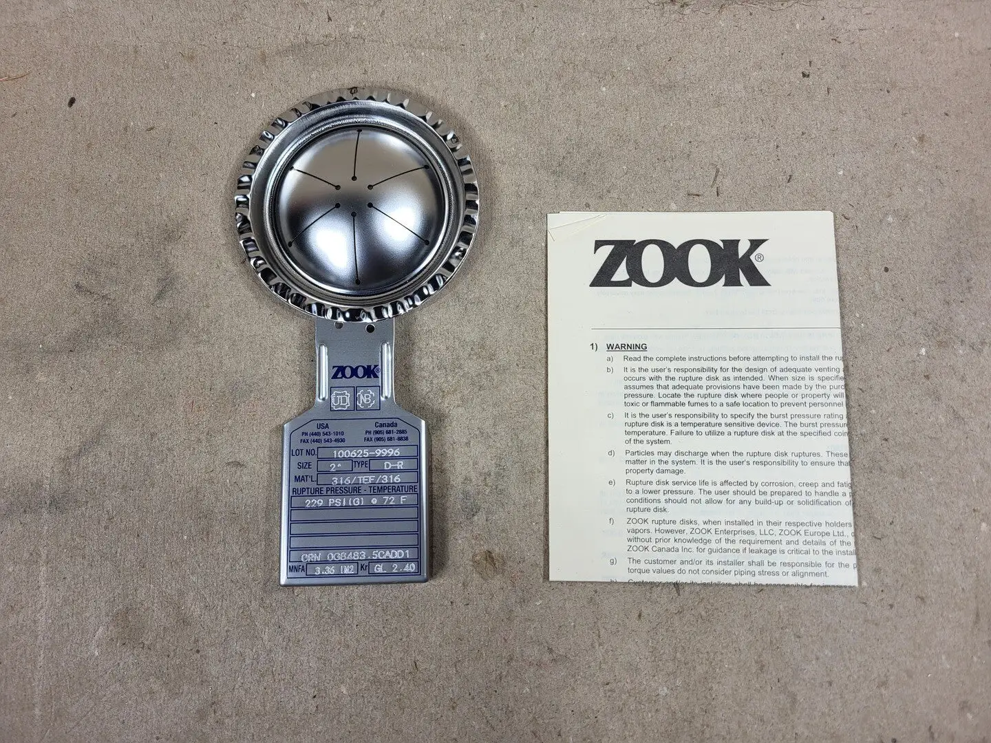 NEW 2010 ZOOK CRNOG8483.5CADD1
