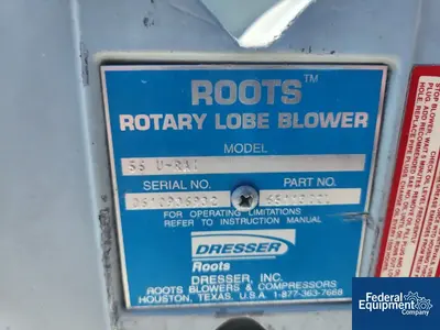 USED american compressor co 20 HP American Compressor Co Rotary Lobe Air Compressor, Model 56 U-RA1