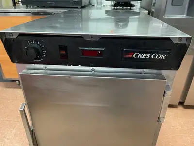 Used Cres-Cor Used Cres Cor H34B128 Half Size Insulated 8 Pan Heated Holding Cabinet Food Warmer 120V Hot Food Warming, Holding, & Transport Cabinets Illinois US | Falcon Restaurant Supply #1376270