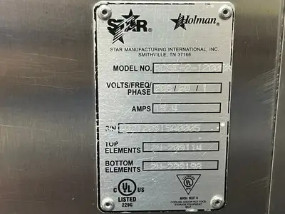 Used Star Used Star Holman RCSE-2-1200BK Commercial Conveyor Toaster 220V Conveyor Ovens Illinois US | Falcon Restaurant Supply #1376182