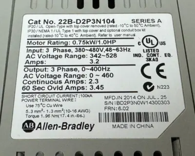 USED ALLEN-BRADLEY POWERFLEX 40