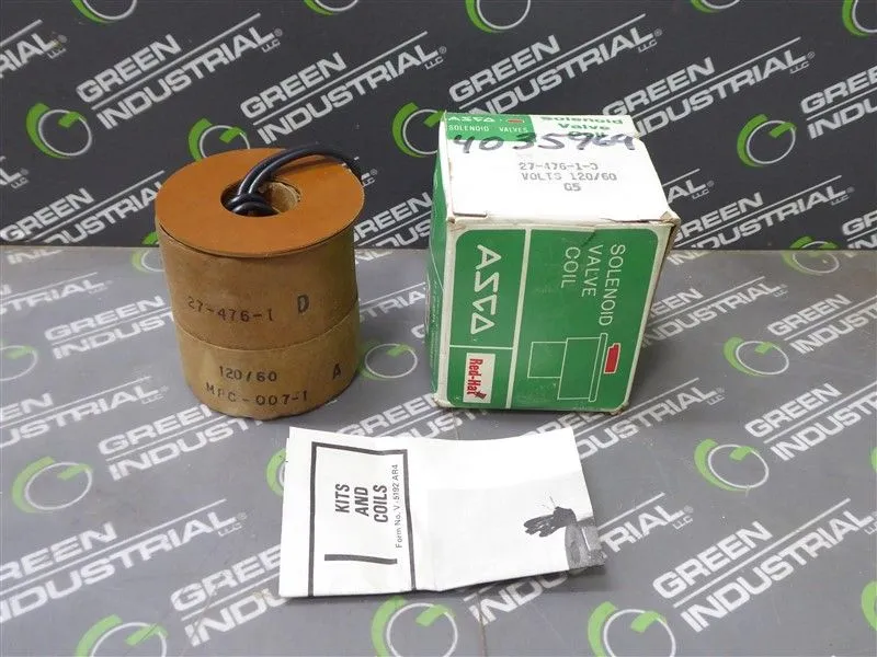ASCO 27-476-1-D Solenoid Valve Coil 120V New NIB