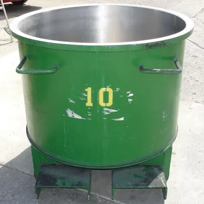 SPC6804  Mixer and Blender 100 gallon Ross change can Stainless Steel 39.25" inside diameter 27.5" inside height