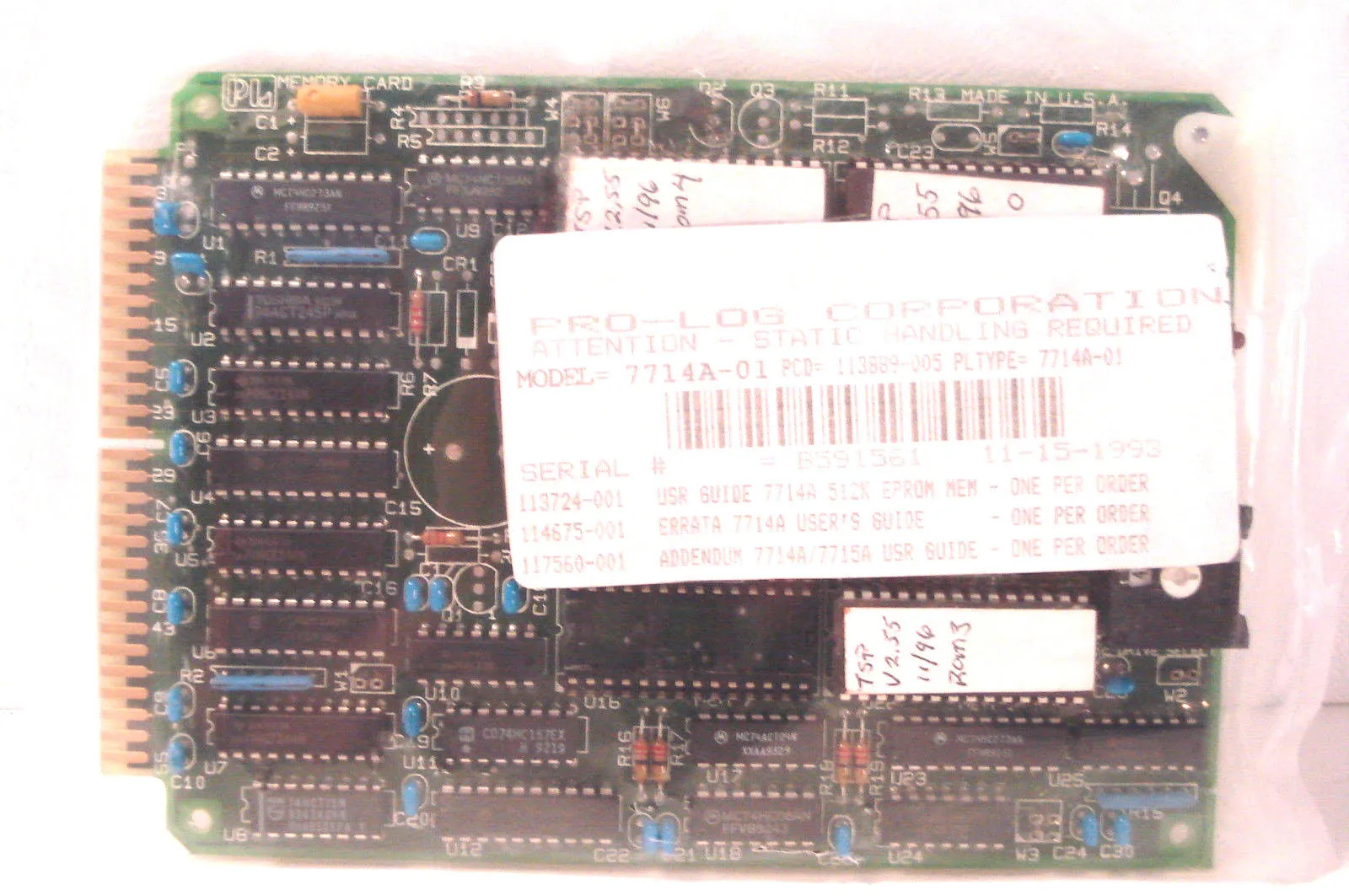 NEW PRO LOGIC 7714A-01 MEMORY CARD 7714A01