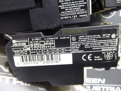 7.5 HP Telemecanique LP1 D09 01 Contactor Assembly 1000V 8kV 25A Used