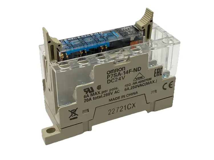 Used OMRON 24VDC SAFETY RELAY 5PST-NO SPST-NC W/ P7SA-14F-ND SOCKET/BASE Relays & Switches | Maverick Industrial Sales #1104463