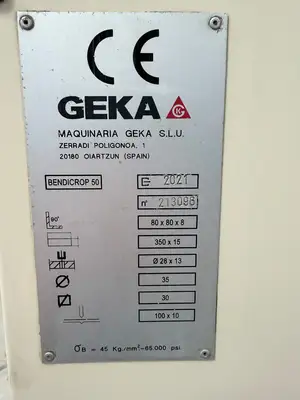 2021 GEKA BendiCrop 50 Steel Worker