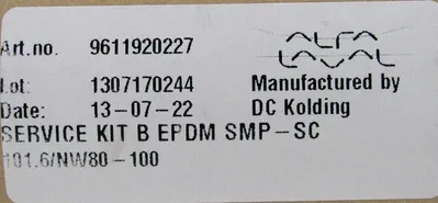 NEW ALPHA LAVAL 9611920227 SERVICE KIT B EPDM SMP-SC