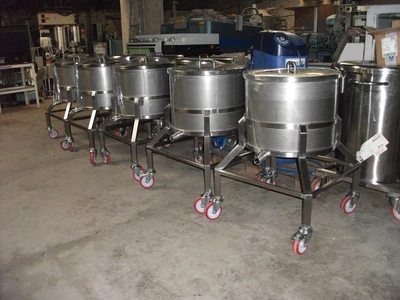 110L S/S Open Top Trolley Tanks