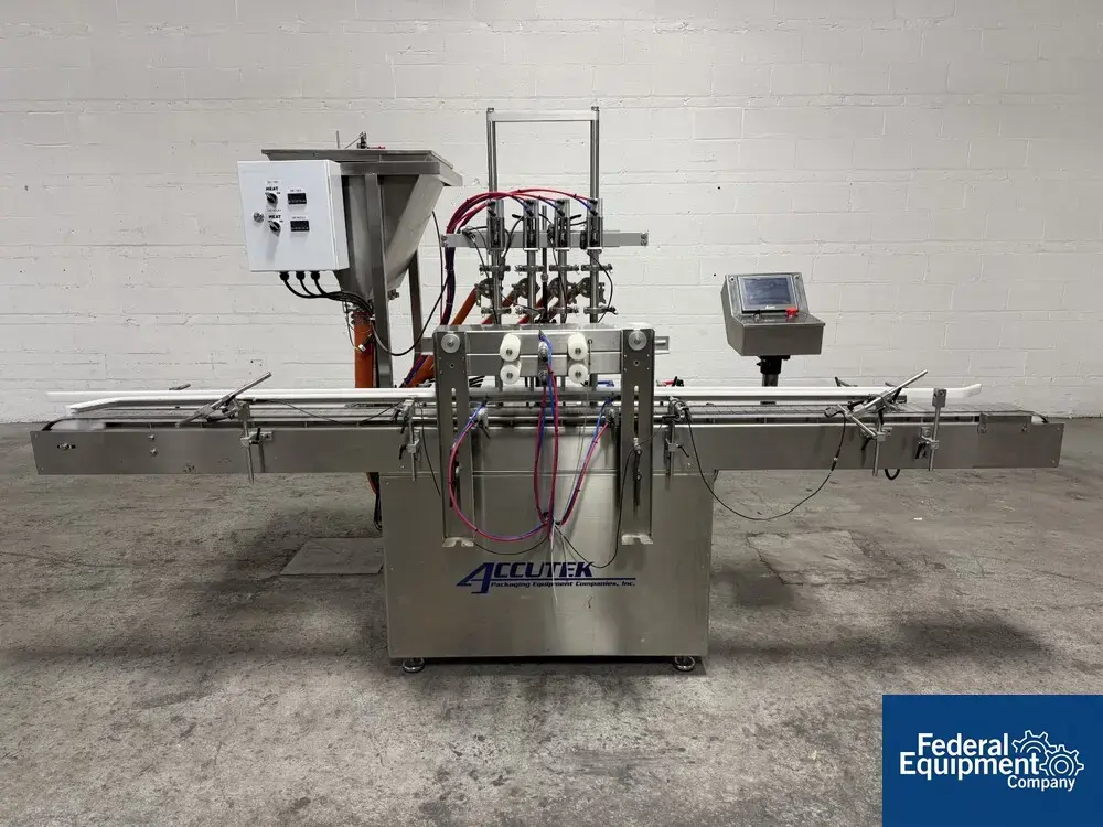 Used Accutek Accutek Inline Piston Filler, Model AVF4-16 Liquid Fillers Ohio US | Federal Equipment Company #1337957