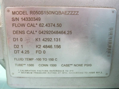 USED Micro Motion R050
