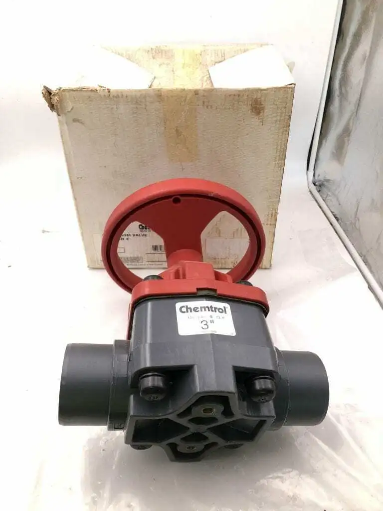 Nibco Chemtrol G45CD E 3″ PVC Manual Diaphragm Valve 150PSI at 73°F.00