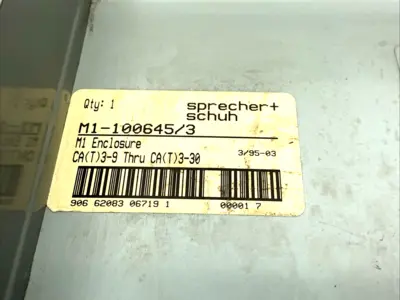 M1-100645/3 | Sprecher+Schuh  Enclosure CA(T) 3-9 THRU CA(T)3-30 - New Other