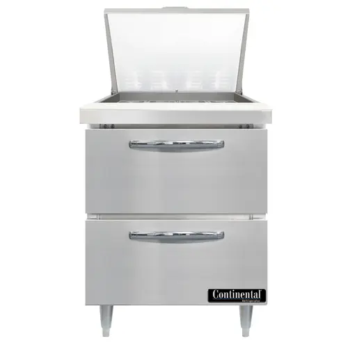 Continental D27N12M-D 27" Designer Line Sandwich/salad Prep Table W/ Refrigerated Base, 115v