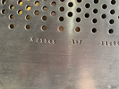 Perforated Plate for Johnson 24 Vibrating Screen , Stainless Steel New Storeroom Spare