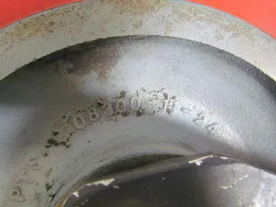 08300-11-24 1" bore caster wheel 9-7/8" OD w/steering sprocket and bracket