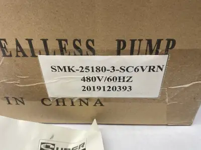 SMK-25180-3-SC6VRN | Super Pump  Chemical Pump, Magnet Seal-Less - New – Open box