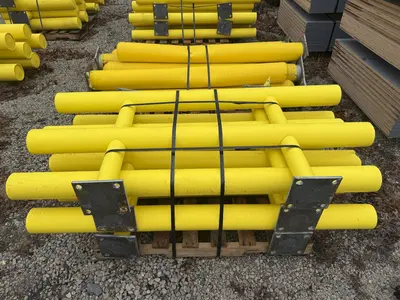 (20) 6' LONG x 36" HIGH IDEAL SHIELD TWO LINE PLASTIC COATED HEAVY DUTY GAURDRAIL BARRIER: YOBRO #24874