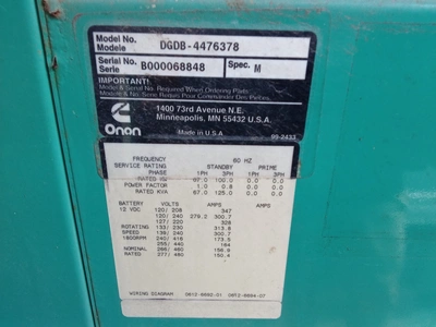 Used CUMMINS _UNKNOWN_ Generators Texas US | Apollo Electric #1514343