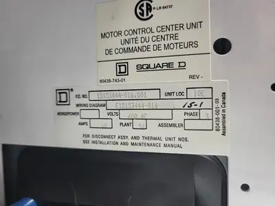 USED SQUARE D MODEL 6