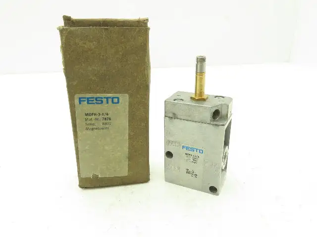 Festo MOFH-3-1/4 Pneumatic Control Valve 2 Pos 3 Way 120 PSI 1/4"NPT