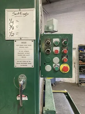 USED TIMESAVERS TB337, 37" TOP-HEAD ABRASIVE PLANER