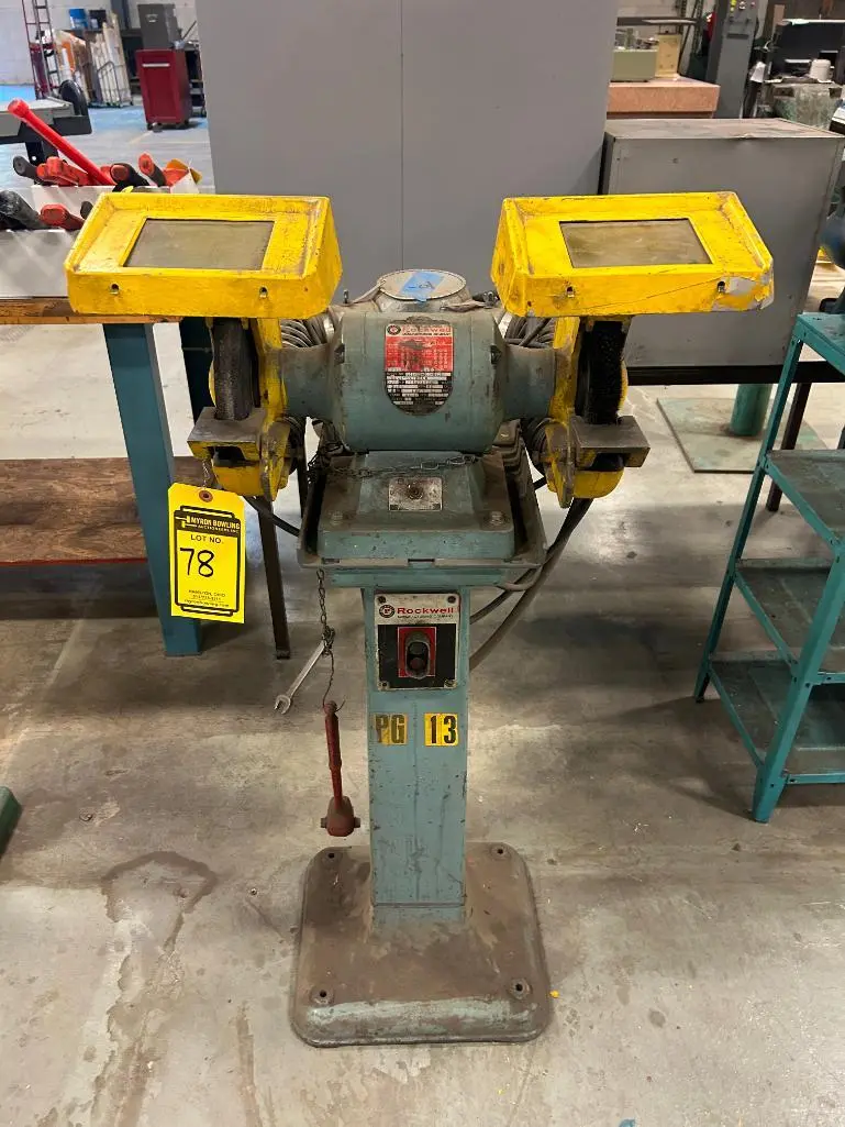 Used _UNKNOWN_ _UNKNOWN_ Pedestal Type Grinders (Double End) Virginia US | Myron Bowling Auctioneers Inc #1553519