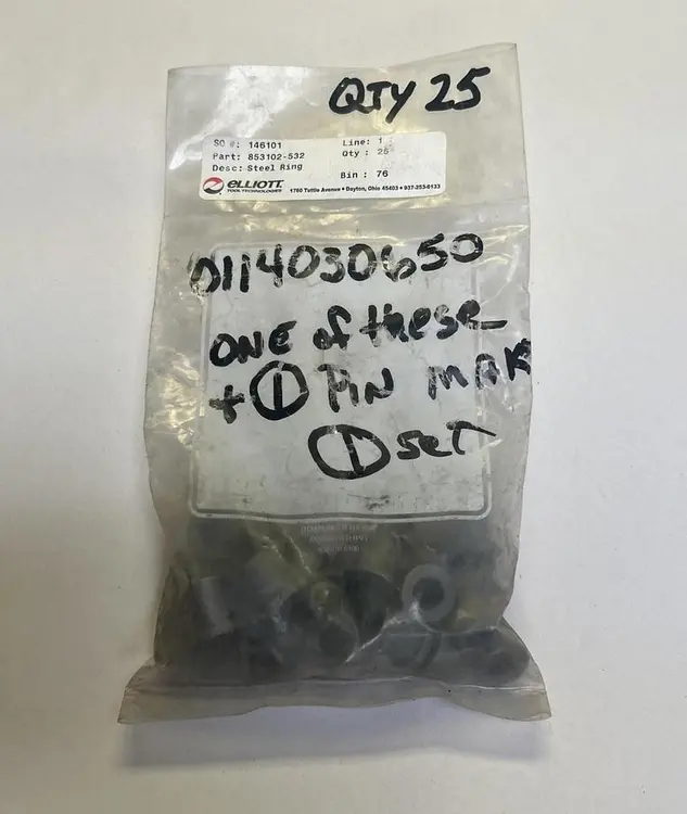 New | in-Stock ELLIOT 853102-532 Misc Fasteners | Surplus Asset Holdings #1199770
