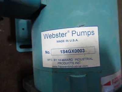 Used WEBSTER 1S4GX0003 Pumps Ohio US | HGR 24 #738343