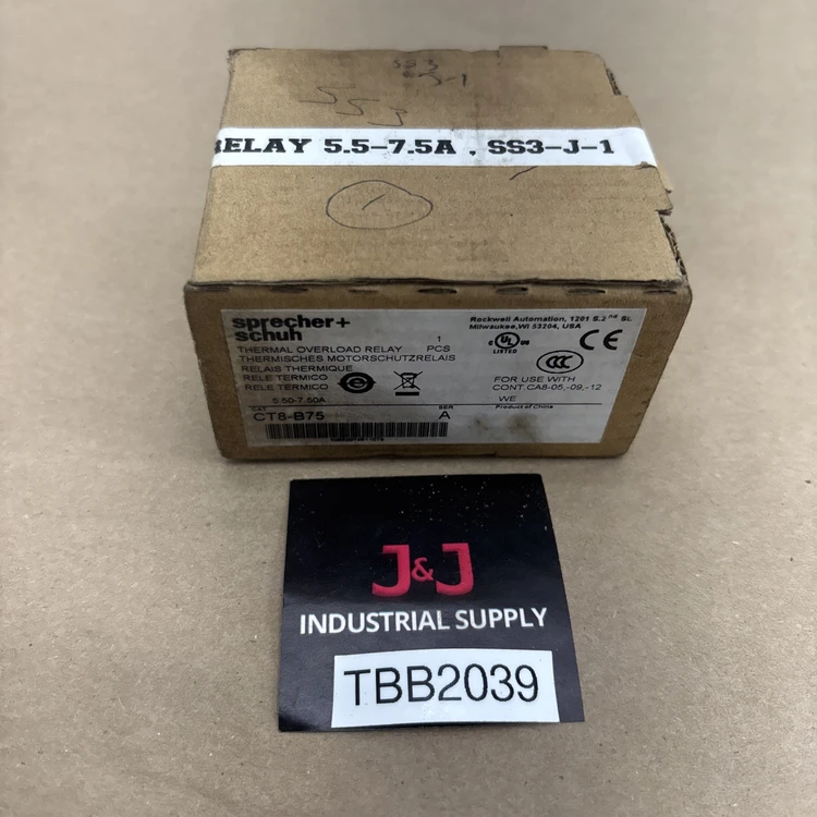 New | in-Stock Sprecher + Schuh CT8-B75 Relays & Switches Indiana US | J&J Industrial Supply #684798