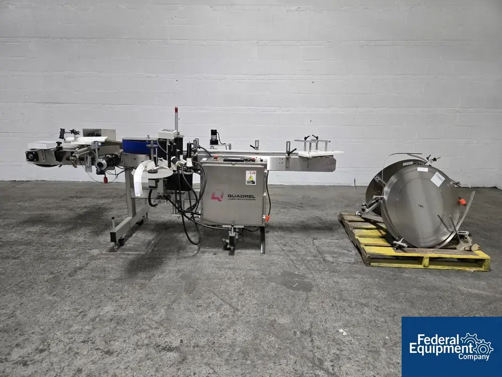 USED Quadrel Quadrel In-Line Labeler, Model Moduline