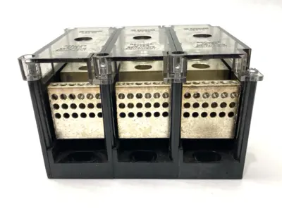 Used Ferraz Shawmut Power Distribution Block 3-Pole 600V Terminal Blocks Michigan US | Maverick Industrial Sales #1395438
