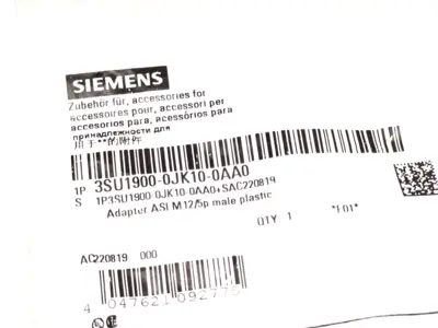 3SU1900-0JK10-0AA0,3SU19000JK100AA0 | Siemens 3SU1900-0JK10-0AA0 Adapter For M20/M25 Cable Entry, M12 5-Pole Connector - New Other