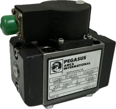 NEW PEGASUS AMCA 122AB SERVO VALVE 5GPM 20MA 1000 OHM