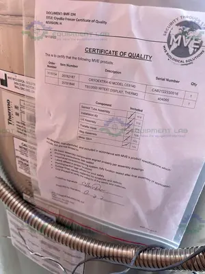 USED THERMO SCIENTIFIC CE8140 CRYOEXTRA 40 HIGH-EFFICIENCY CRYOGENIC STORAGE 797 L