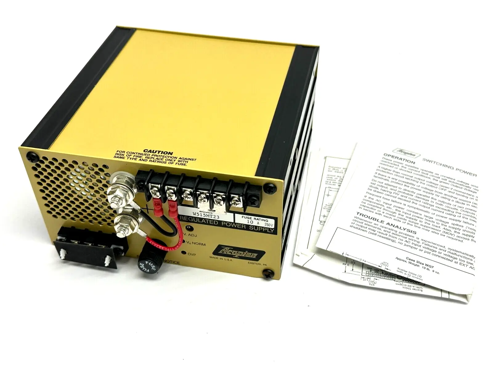 W515MT23 | Acopian  Regulated Power Supply 90-132V Input 23A 5-15V - New Other