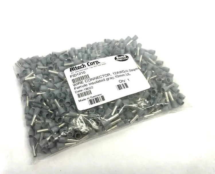 New | in-Stock Altech Single Insulated Wire Ferrule Crimp 12 AWG : 4 mm² 500-PACK Terminal Blocks Michigan US | Maverick Industrial Sales #1390904