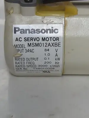 Used PANASONIC MSM012AXBE Industrial Controls Ohio US | Surplus Asset Holdings #1540874