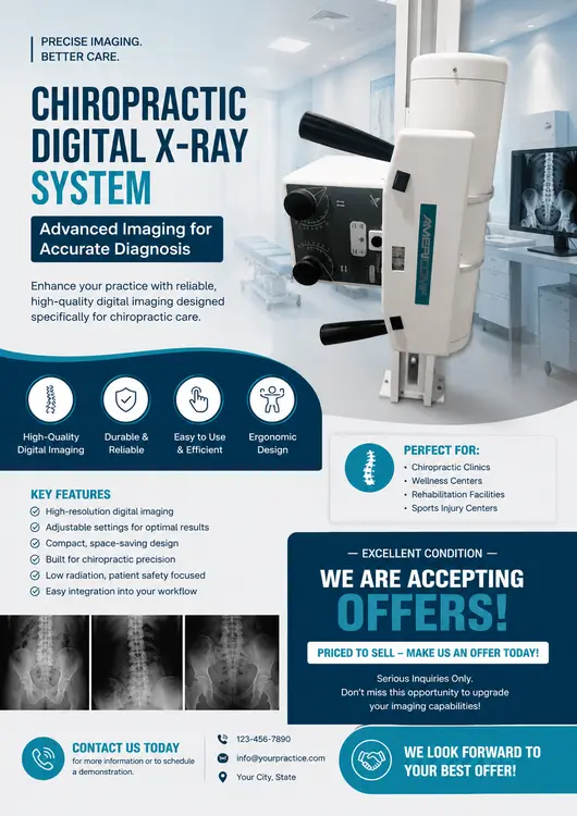 Used Americomp 2023 Americomp Chiropractic Digital X-Ray Machine & DR System X-Ray Machines Texas US | PT Medical Technologies #1458876
