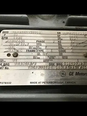 USED GENERAL ELECTRIC 5K286QNB6000A