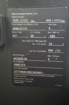 Used 2016 CROWN SC5225-35 Misc Forklifts Wisconsin US | Forklifttrader.com #1407302