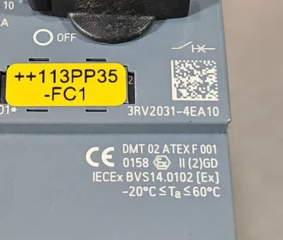SIEMENS SIRIUS 3RV2031-4EA10 MOTOR CONTROLLER CIRCUIT BREAKER. 4E-18