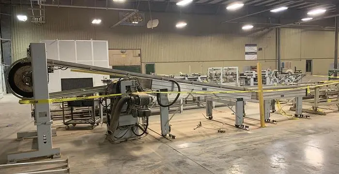HOMAG POWER TVL370/15/02 BRUSH/WHEEL STYLE BOARD TURNER MATERIAL-HANDLING CONVEYOR SYSTEM