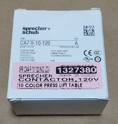NEW Sprecher+Schuh CA7-9-10-120