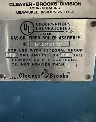 USED 1984 CLEAVER BROOKS CB200-125