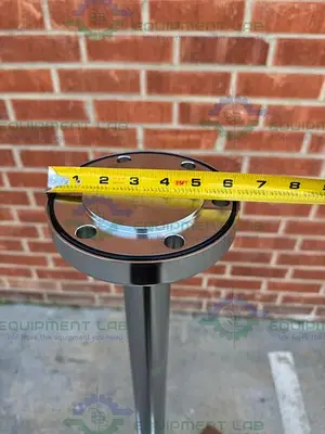 USED SCHOTT AG 316 STAINLESS STEEL IMPELLER 58" HEIGHT  X 6" FLANGE FITTING