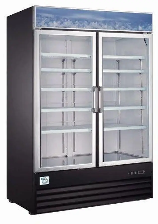 Elite Swing Glass Door Merchandiser Refrigerator with LED Lighting